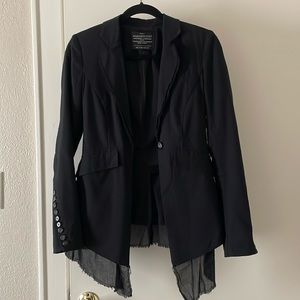 Allsaints goth grunge 2000s cotton blazer jacket xs